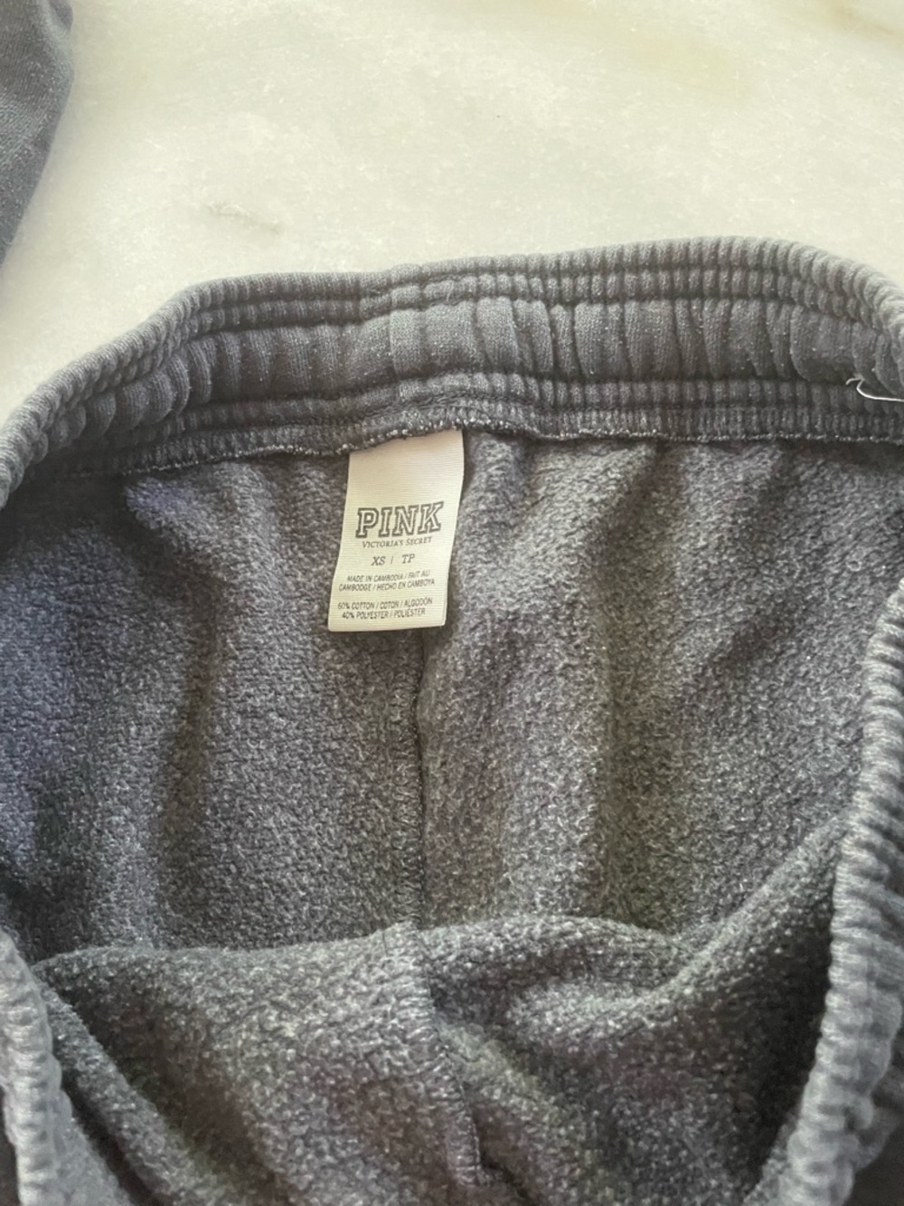 PINK Victoria's Secret Gray womens Sweatpants with Side PINK Logo size XS - Picture 2 of 4